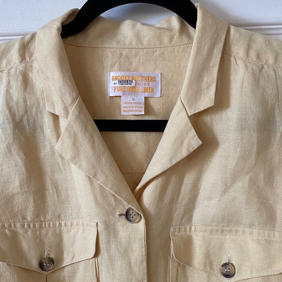 Brooks Brothers Linen A-Line Belted Shirt Dress - Picture 3 of 6